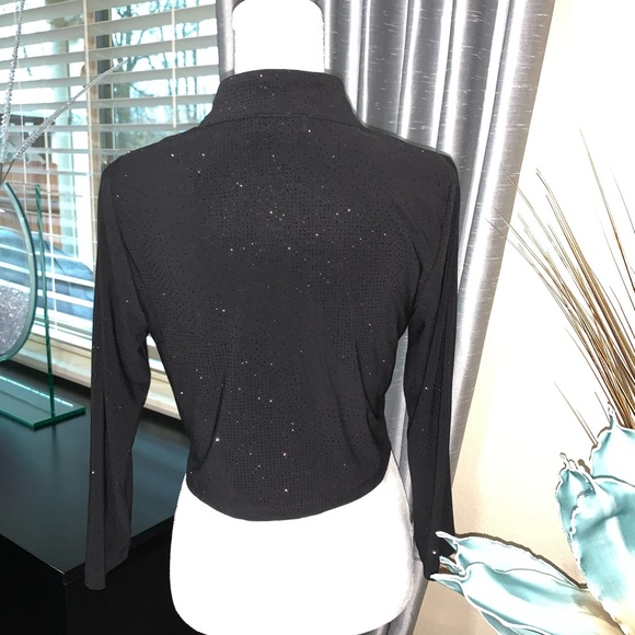 Calving Klein sparkling short cardigan black - Picture 6 of 8